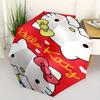 Hello Kitty,Bow Automatic Folding Umbrella-Simple 8-Rib Design, Bright Cartoon Pattern, Durable Iron Frame, Suitable For Travel, Outdoor, Be