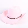 Popular European and American Fashion OL Style One-word Cowboy Hat Men's and Women's High-end Top Hat Jazz Hat Felt Hat