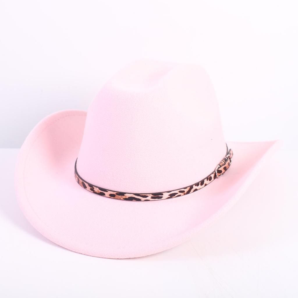Popular European and American Fashion OL Style One-word Cowboy Hat Men's and Women's High-end Top Hat Jazz Hat Felt Hat