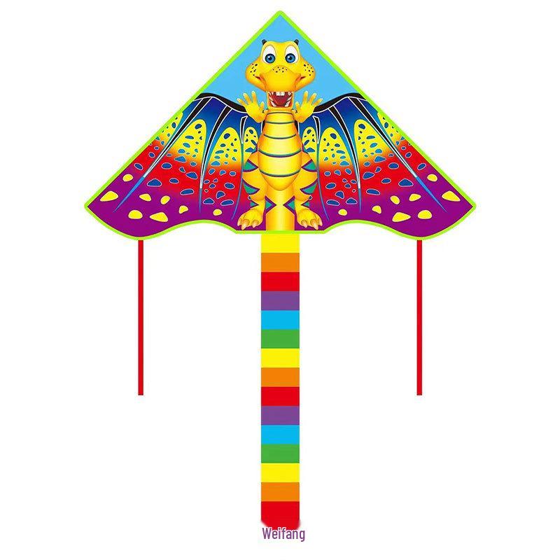 1m Cartoon Curved Edge Triangle Kite for Kids - Outdoor Flying Model