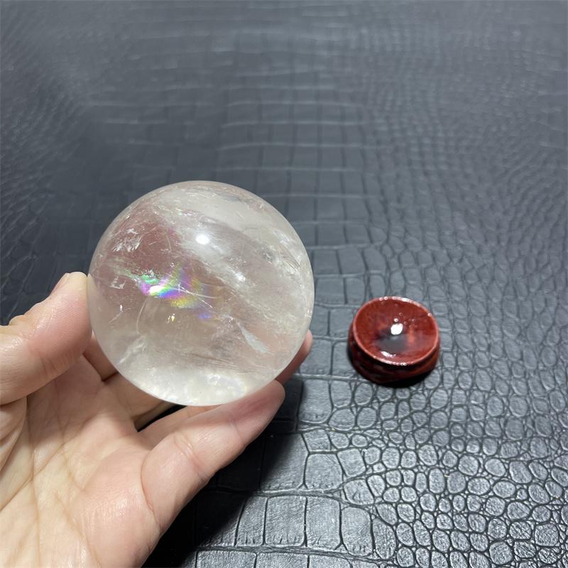 6.7cm Rainbow Natural Rock Clear Quartz Crystal Spheres White Crystal Ball for Sale