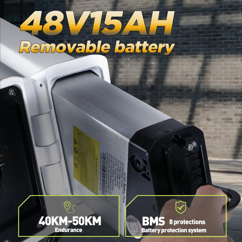 PULUMA FM2.0 Bicicletta Elettrica Pieghevole 48V15AH Batteria al Litio Rimovibile Ruota Fat 20x4.0 per Tutti i Terreni 7 Velocità Freno Idraulico 250W Ebike per Adulti