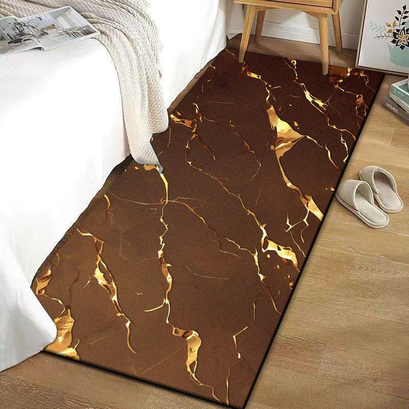 

Абстрактный ковер прикроватный в стиле мрамора, скандинавский декор, коврик для пола в гостиную, нескользящий, ковры для дома, спальни, гардеробной, настраиваемый 60*160cm