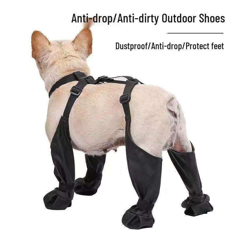 All-Season Waterproof Anti-Slip Dog Rain Boots - Durable, Anti-Dirt Foot Covers for Walking & Outdoor Use