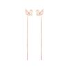 Swarovski Swan Gold Plated Earrings Womens Rouge Pink
