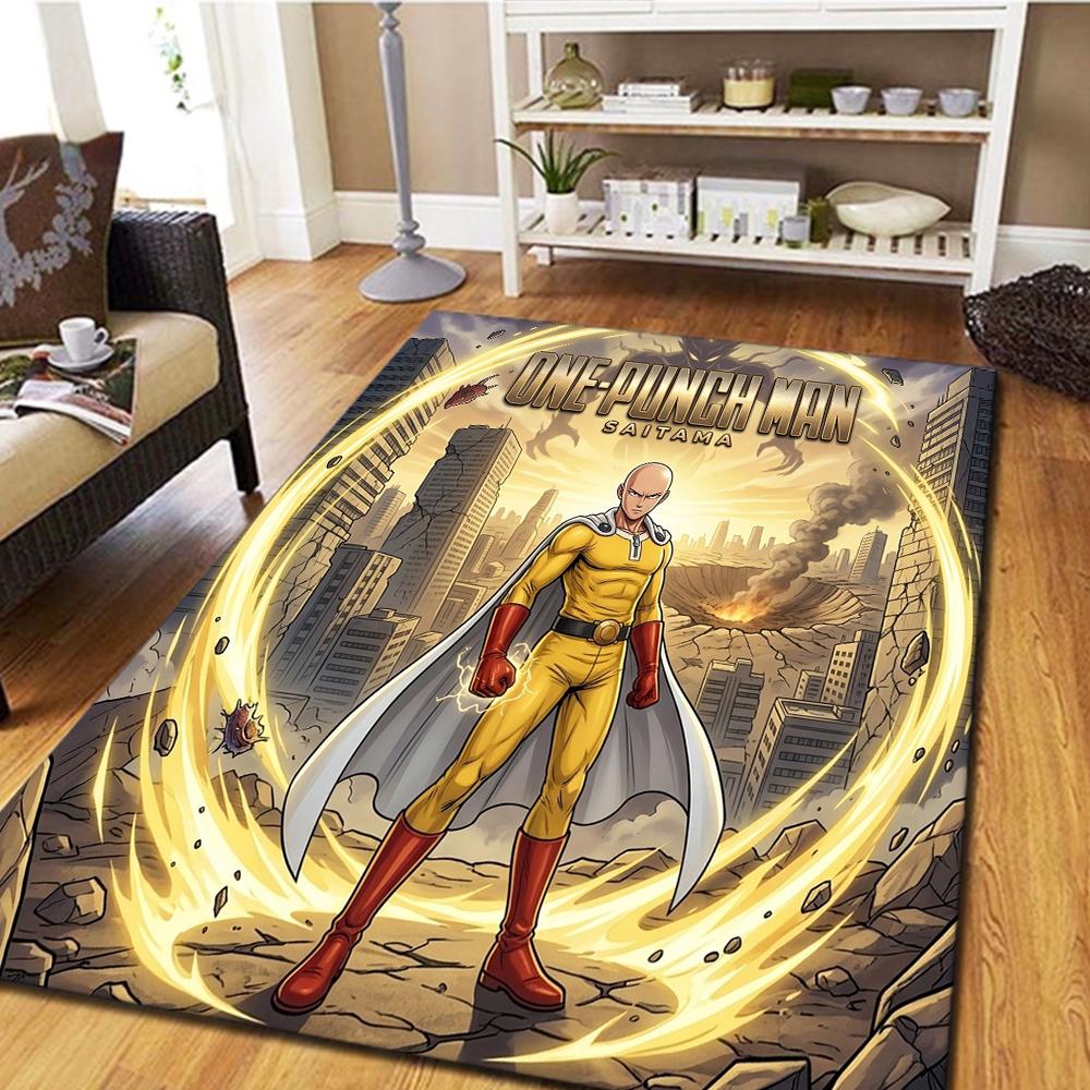 Tappeto per Soggiorno e Tappeto per Camera da Letto One-Punch Man, Tappetino Cool per Film e Tappetino Gioco per Pavimento - HE44