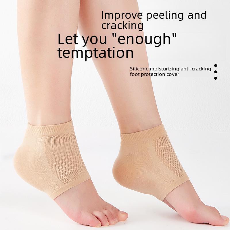 Upgraded Silicone Heel Protectors: Anti-Crack Socks for Unisex Foot Care