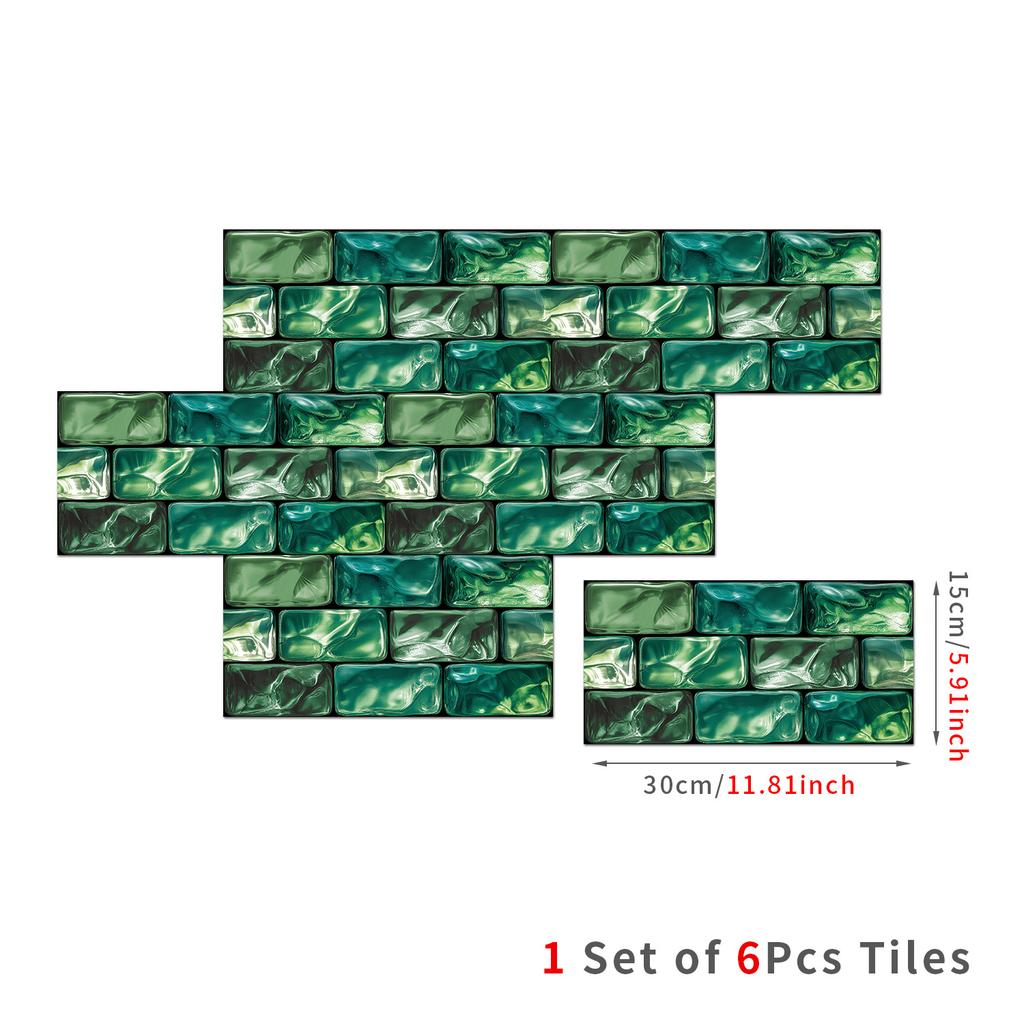 Retro American Crystal Self-Adhesive Wallpaper, Bedroom Self-Dipping Pvc Kitchen Waterproof Wall Sticker Tile Sticker