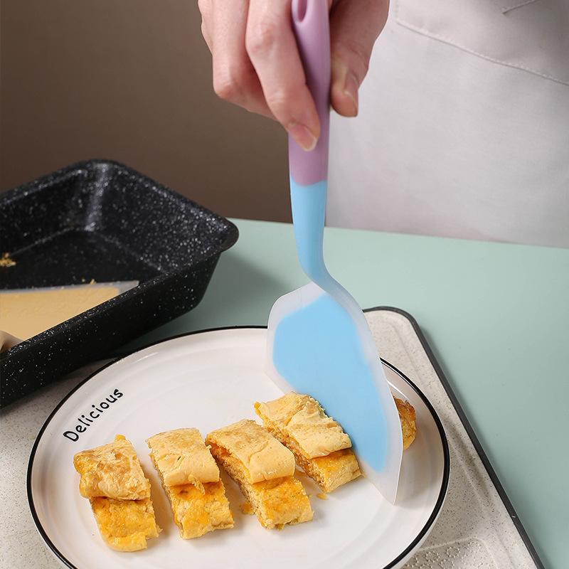 1pc Multi-Purpose Non-Stick Pan Utensils - Silicone Egg Spatula, Wide Pancake Turner, and Egg Flipper for Cooking and Baking