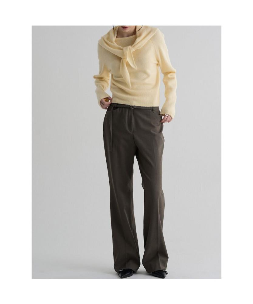 8seconds Winter Belted Bootcut Slacks Brown