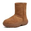 Echtlederschuhe, Schneestiefel, Dicke und warme Baumwollschuhe für Damen zum Warmhalten