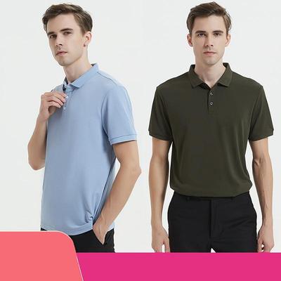 New Solid Color Men's POLO Shirt Sweat-absorbing Breathable Quick Drying Men's Comfortable Short Sleeve POLO Shirt