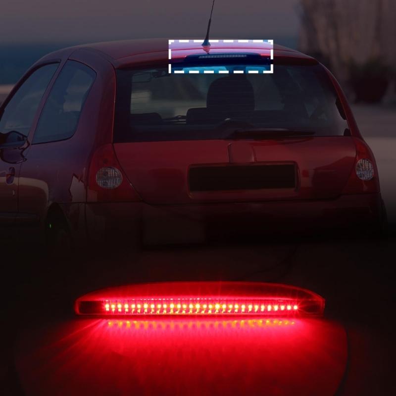 Direct Fit High Mount Stop Light Replacement with ABS Housing High Visibility 3rd Brake Light Assembly for Vehicle Clio