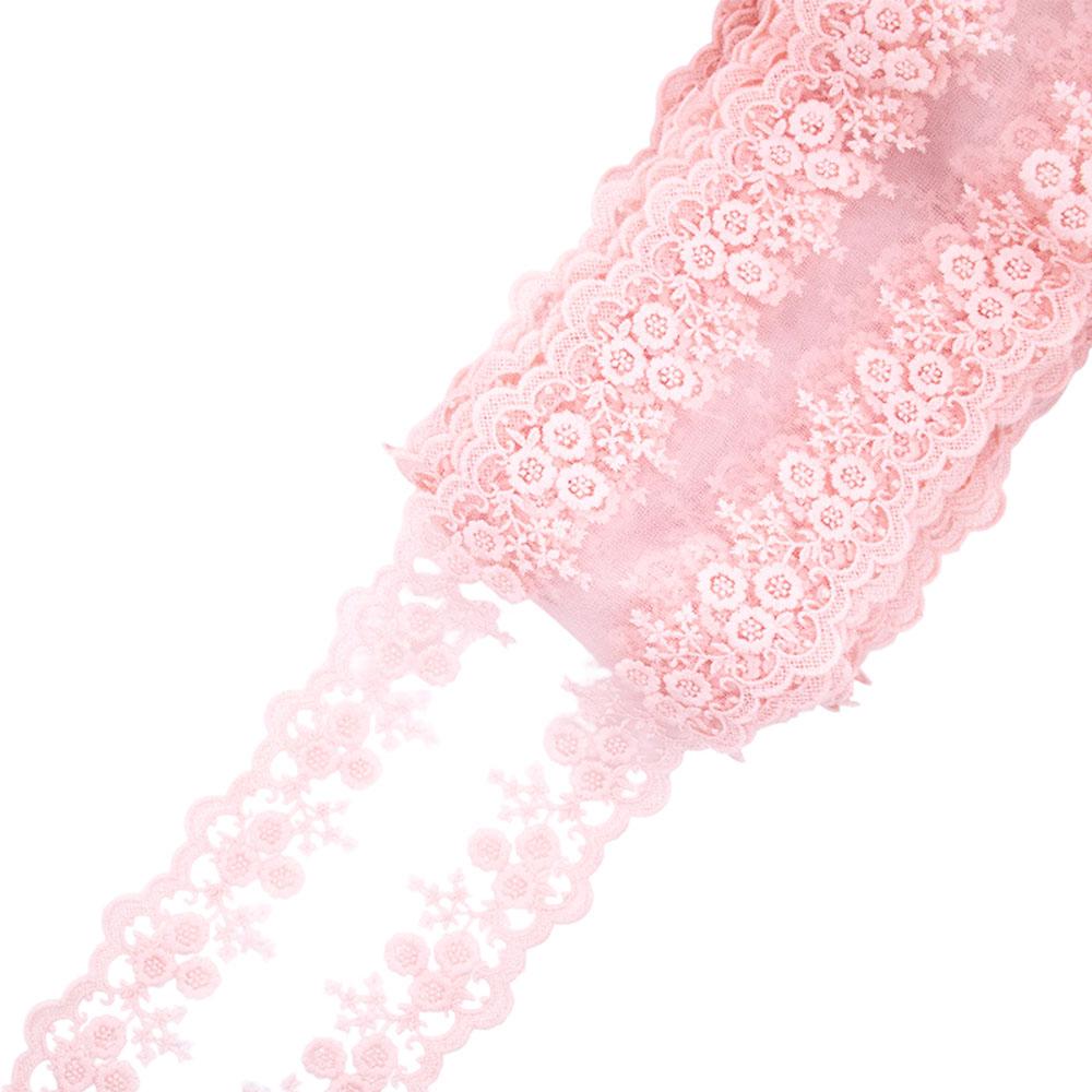 

1 ярд Красочный Хлопок Вышитые Цветы Кружевная Ткань Шторы Платья DIY Швейные Принадлежности розовый