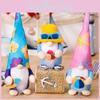 Summer Ocean Themed Decorative Plush Gnome Surfing Doll Perfect For Festive Decor
