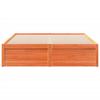Vidaxl Bed Without Mattress, Waxed Brown, 140X200 Cm, Pine Wood