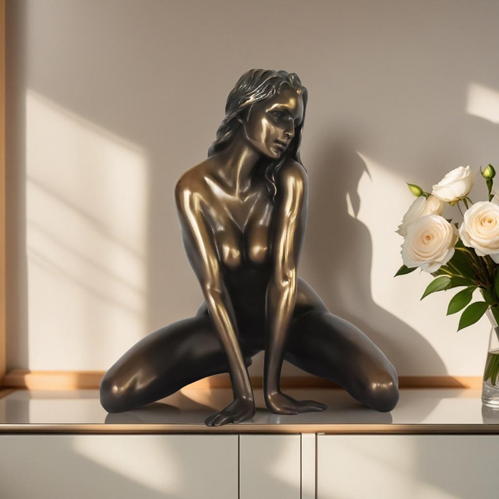 Bronzová Soška Ornament Akt Soška Ornament Dekoratívna Živicová Modelácia Postavy Remeslá Na Vianoce Valentína Novoročný Darček