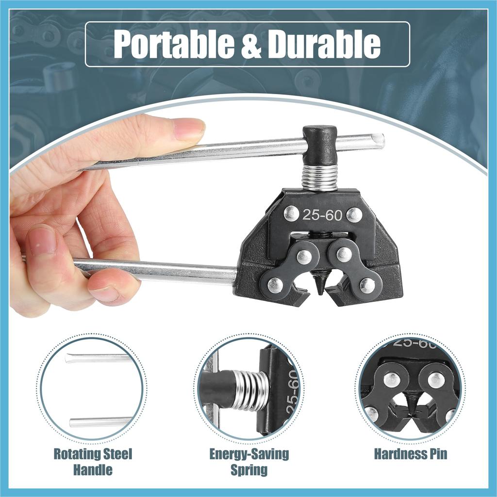BULLSPANN Roller Chain Tool Kit 25-60 Chain Detacher Breaker Cutting Tool Roller Chain Puller
