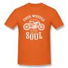 Vintage Motobike Rider Cycle Male Tops & Tees Motorcycle Tshirt Black Four Wheel Move The Body Two Wheels Move The Soul