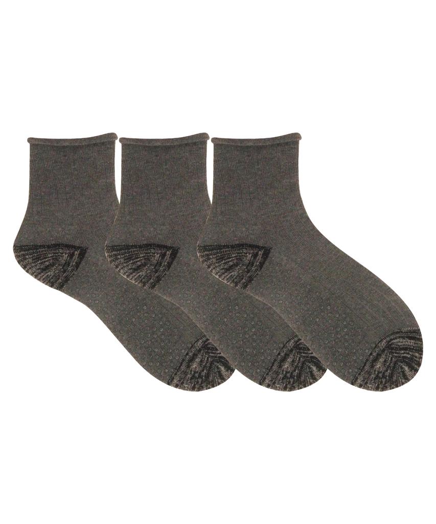 Yangmalsyab Men'S Non-Slip Pile Short Socks 3 Pairs