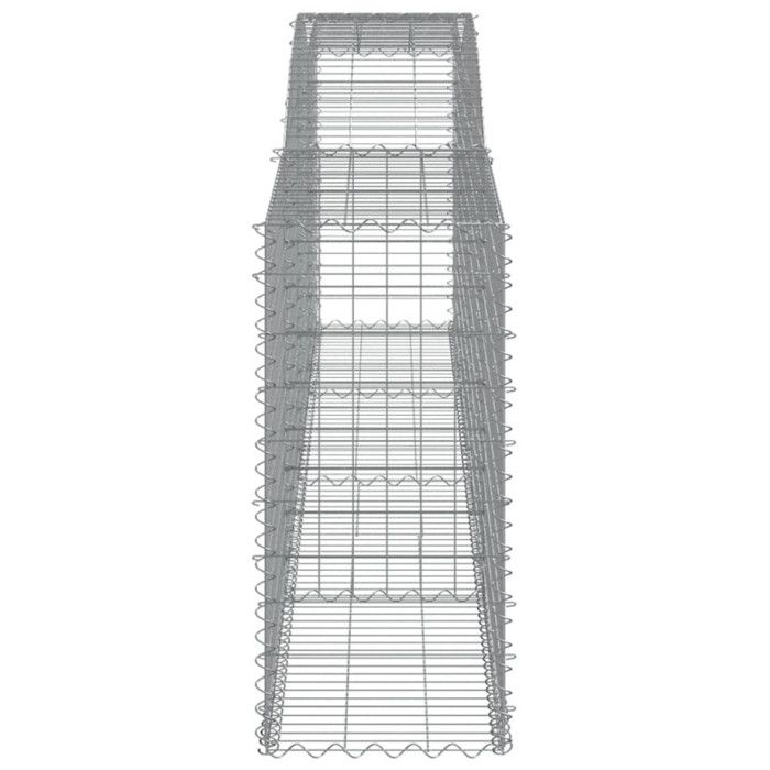 VidaXL Panier de Gabions Arqué Cage à Gabion Mur de Gabion Panier à Pierre Gabion pour Pierre Jardin Patio Extérieur 153535