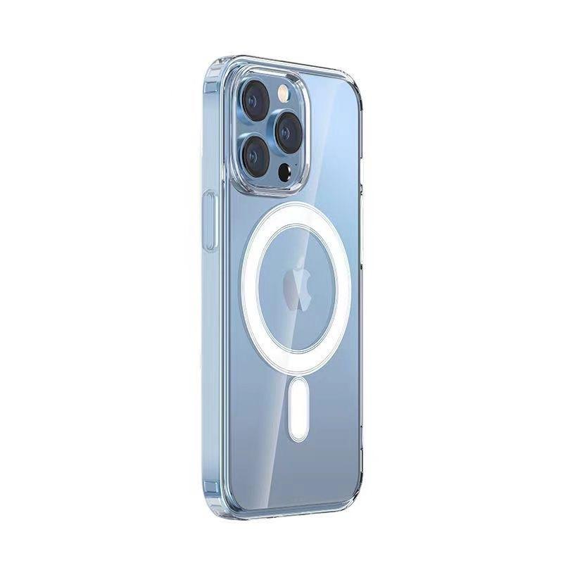 Applicable To Apple 13Pro Protective Case 15magsafe Magnetic 14 Hard Shell IPhone 16 Mobile Phone Case Transparent