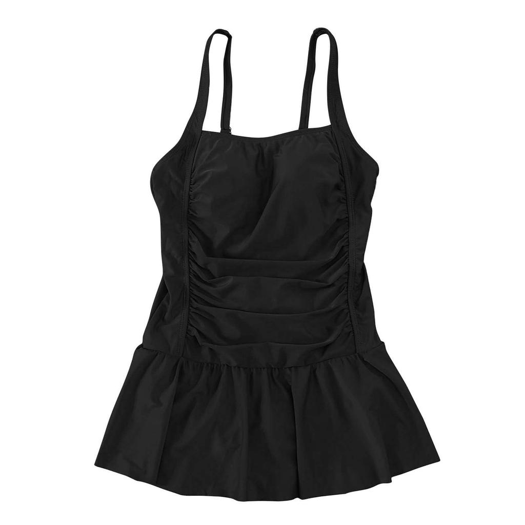 Women's Fashion Strap Waist Color One-Piece Slim Fit Swimsuit