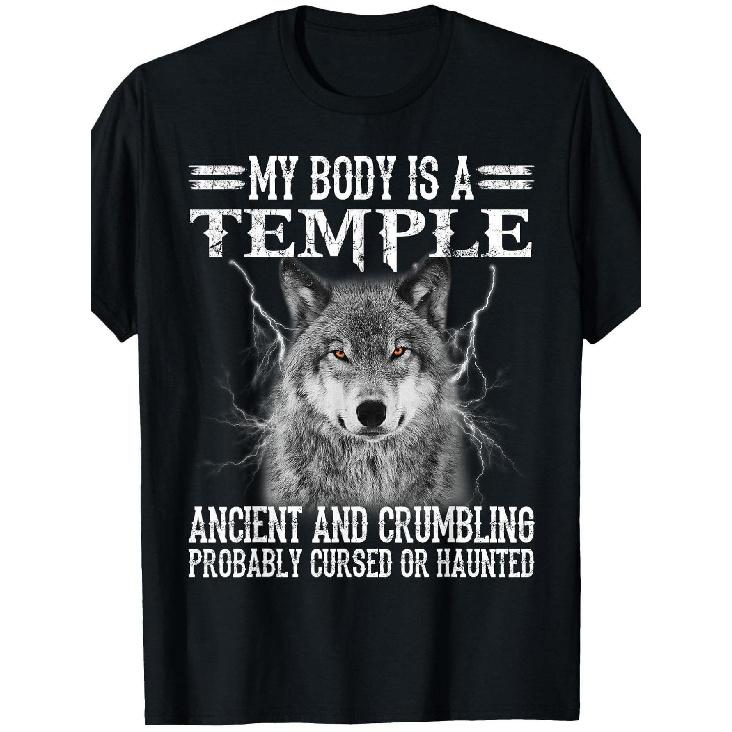 Men S Wolf Graphic T-Shirt S-3XL Breathable Soft Fabric, Graphic Tees, Graphic Tees Men, Mens T Shirts, Mens Tshirts, Shirts For Men, T Shirts For S чёрный