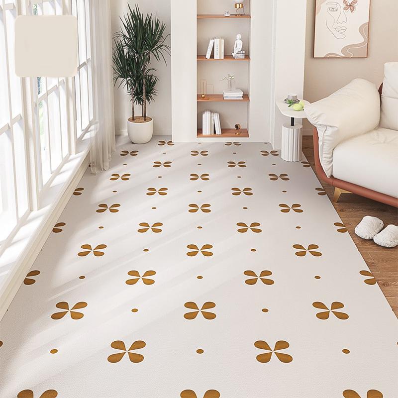 Carpet for Balcony Waterproof Floor Mat Large Pvc Leather Non-slip Foot Mats Green Pattern Classic Kitchen Home Decoration Rug