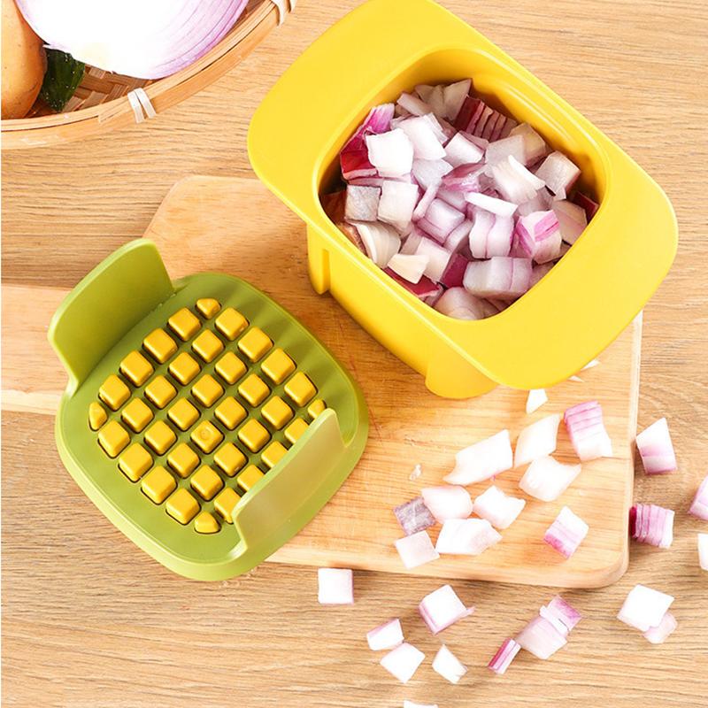 Tritatutto per verdure multifunzionale Taglierina per patatine fritte Per uso domestico, pressione manuale, cipolla, cetriolo, affettatrice per patate, utensili da cucina