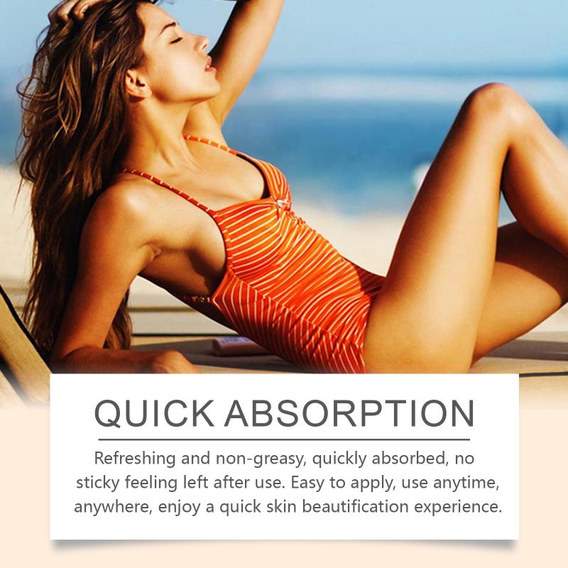 Sunless Tanning Cream Lightweight Fast Absorbing Radiant Skin Self Tanner for Summer Beach Outdoor Activities
