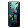 Custodia per Telefono Uccello Pappagallo Per Samsung Galaxy S26 Ultra S25 Plus S24 FE S23 S22 5G S21 S20 Cover Nera Morbida