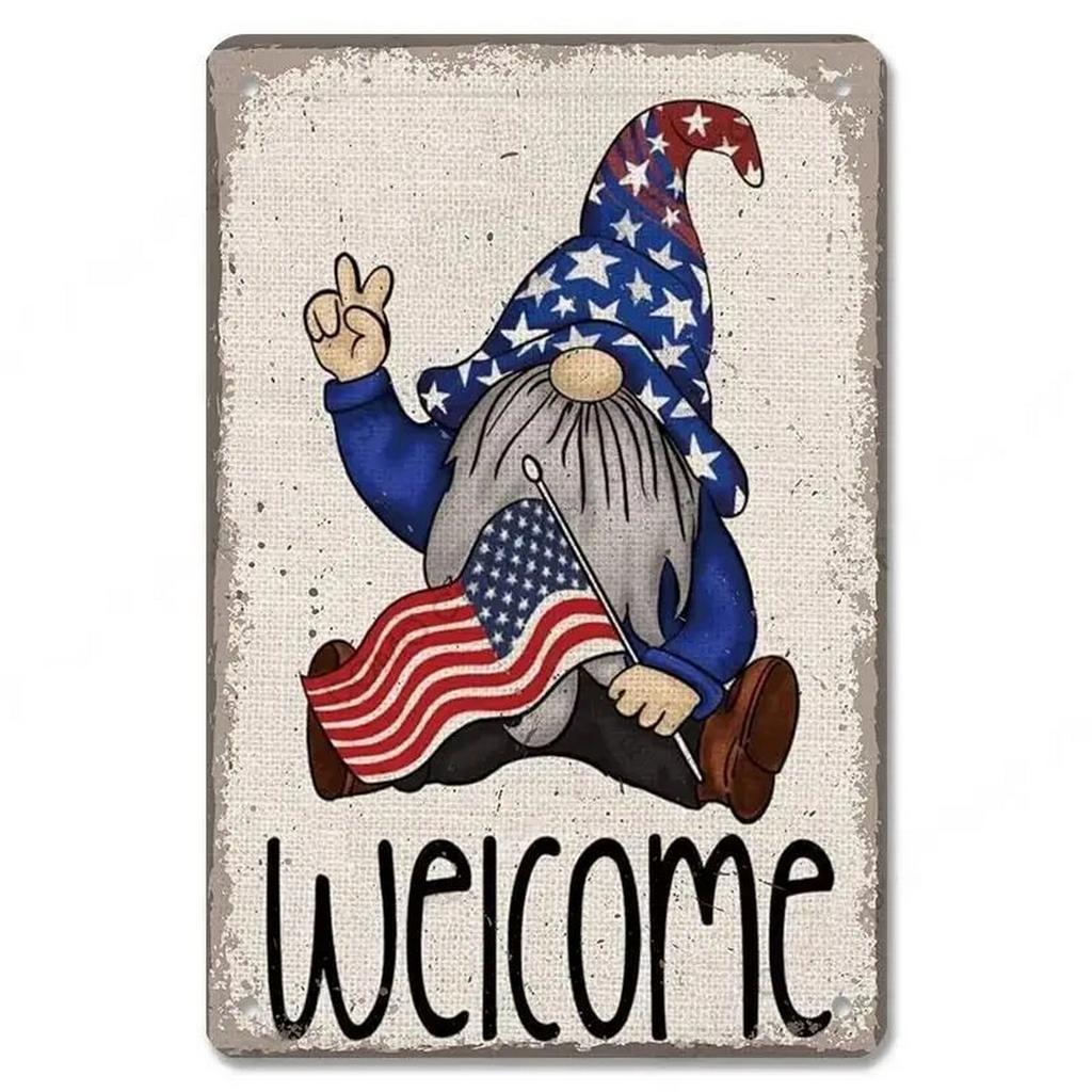 Welcome Metal Tin Signs Plaque Wall Decoration Vintage Art Posters Iron Painting for Man Cave Home Cafe Garden Garage Club Bar