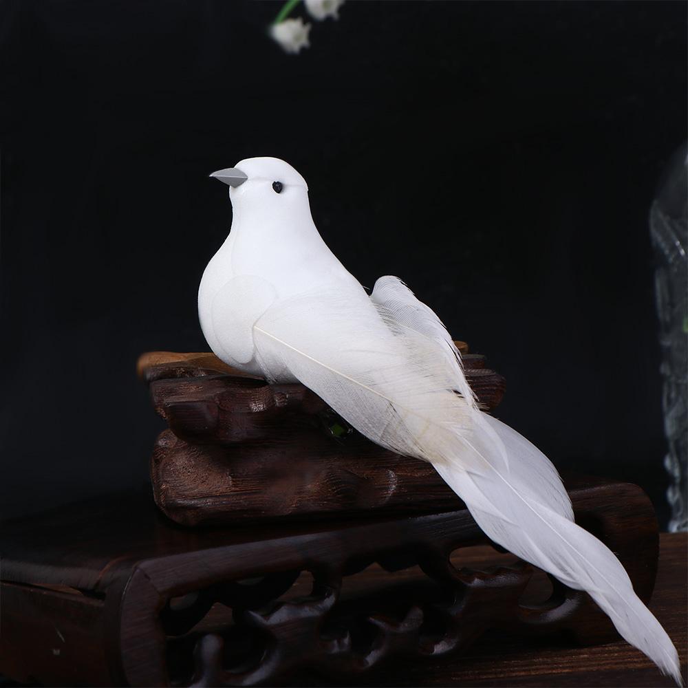 Christmas With Clip Photography Props Home Furnishing Fake Bird Imitation Bird Dove Feather Bird