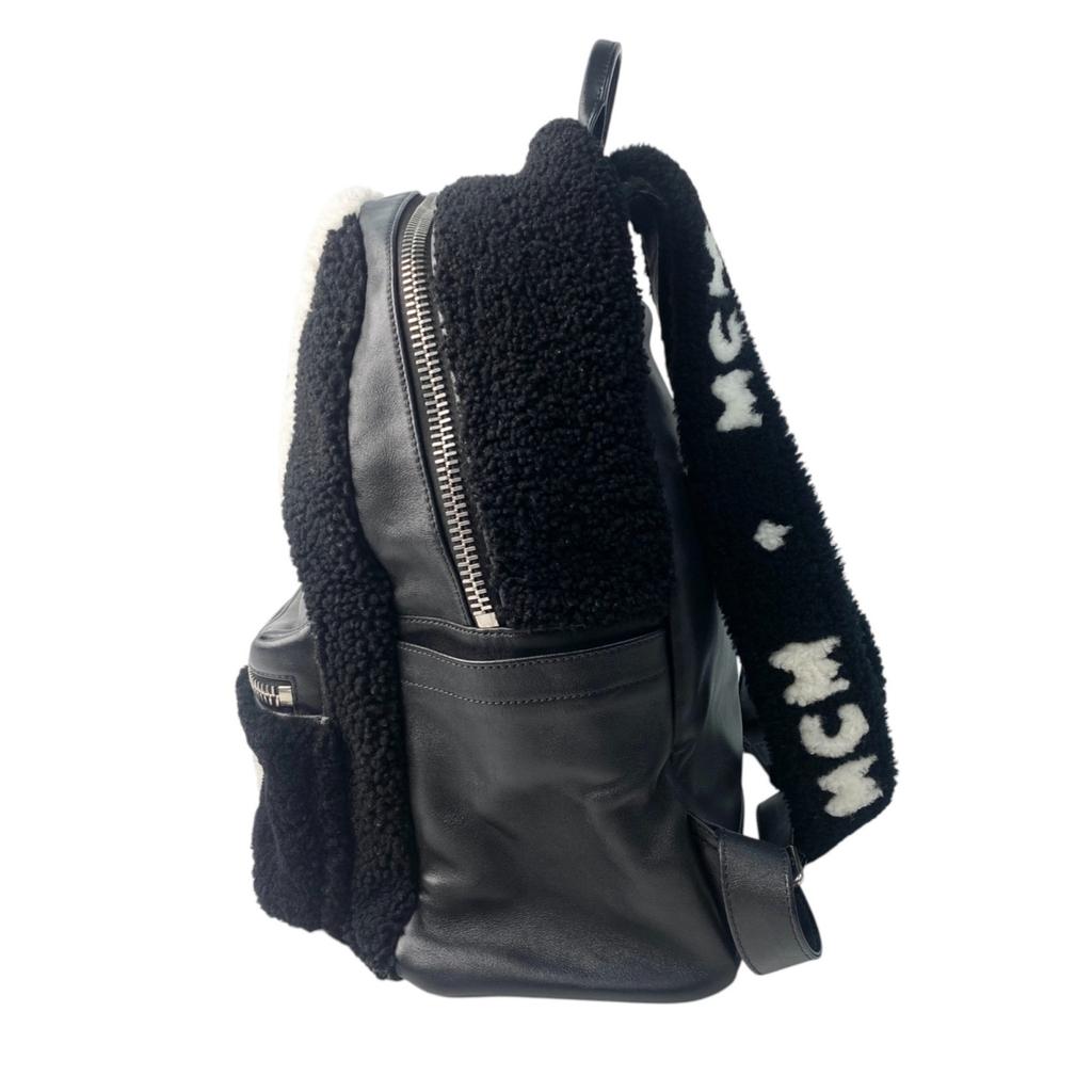 Used MCMBackpack Â· Daypack Black/white leather/Mouton Women