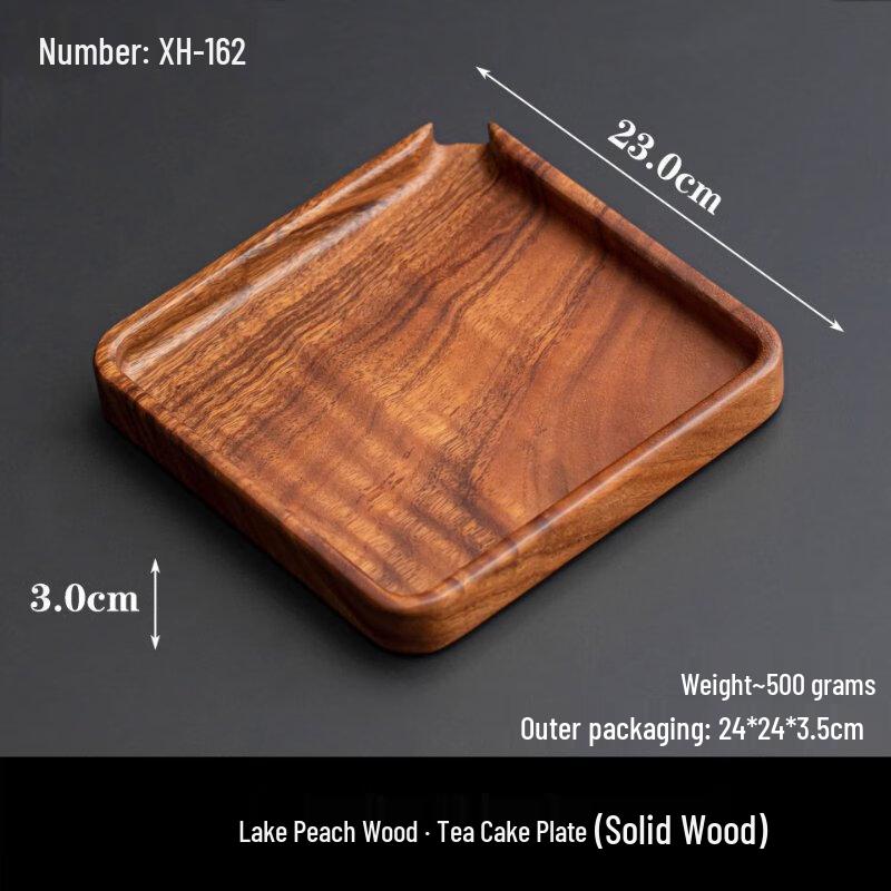 Rechteckige Teeschale aus Massivholz