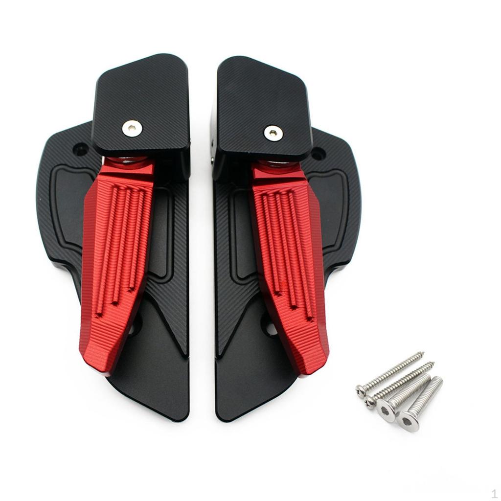 Rear Footrests with Mounting Screws Foldable Passenger Footpegs Long-Lasting