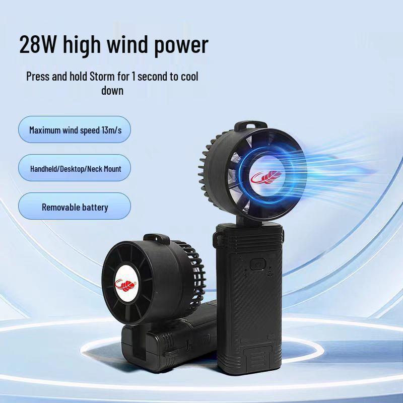 Gongtian F30B Hand- & Nackenventilator mit Turbine - Für den Außenbereich & Mini-Schreibtisch