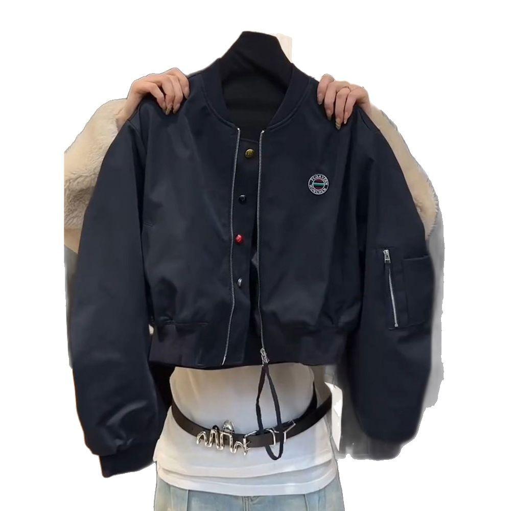 2025 Women's Trendy Casual Baseball Jacket: High-End, Age-Reducing Short Coat for Spring & Autumn
