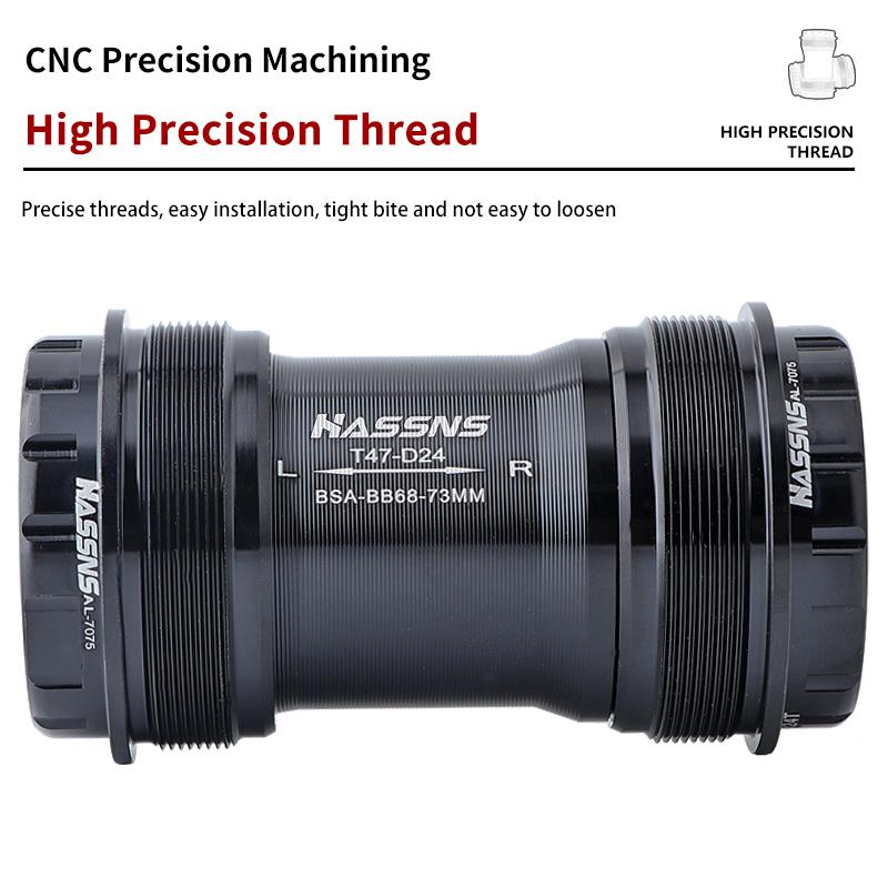 HASSNS T47 Bottom Bracket BSA Mtb Central Movement DUB Bicycle Hollowtech Central Movement Mountain Bike Ceramics BB 68-73MM