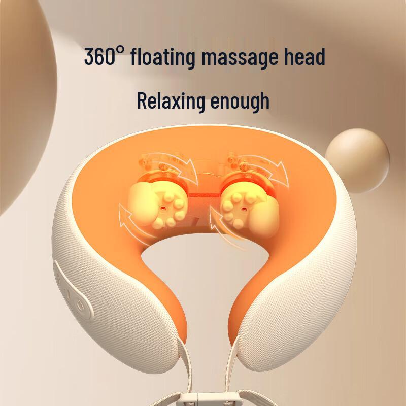HEZHENG U-shaped Neck Massager with Heat and Kneading CN Plug (adapter Included)