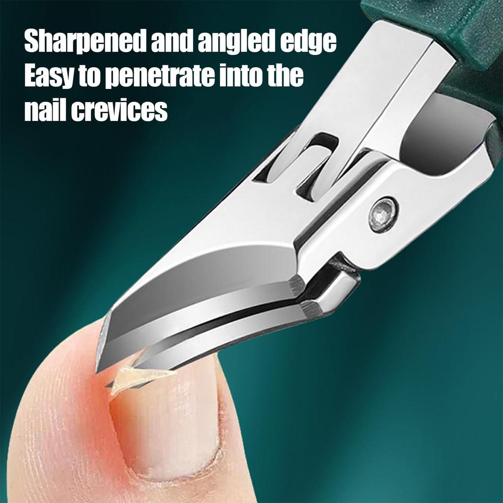 Slanted Nail Clippers Heavy Duty Anti-splash Curved Nail Cutting Pedicure Tools Nail Trimmers  Nail Pedicure Manicure Tools