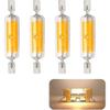 4er-Pack R7s 78mm Dimmbare 10W 230V LED-Lampen, 3000K Warmweiß LED-Lampen, 800lm COB LED-Lampen, 360° Abstrahlwinkel, Entspricht 80W Halogenlampe [Energieklasse A