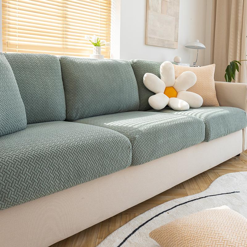Jacquard Sofa Cover Stretch Fabric Sofa Seat Cushion Cover For Living Room Removable Spandex Seat Case Chaise Lounge Home Pets