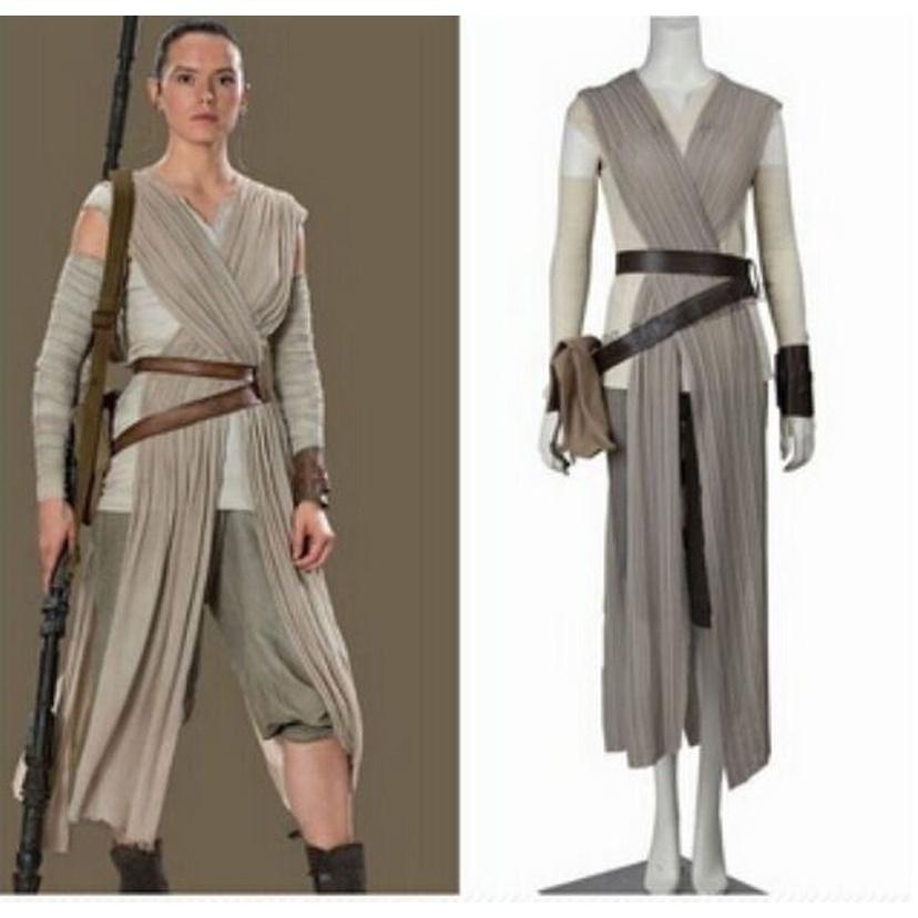 The Awakens Force Rey Cosplay Suit With Belt Halloween Party Costume