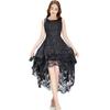 Women Elegant O Neck Sleeveless Waist Tight Swallow-tailed Hem Party Midi Dress