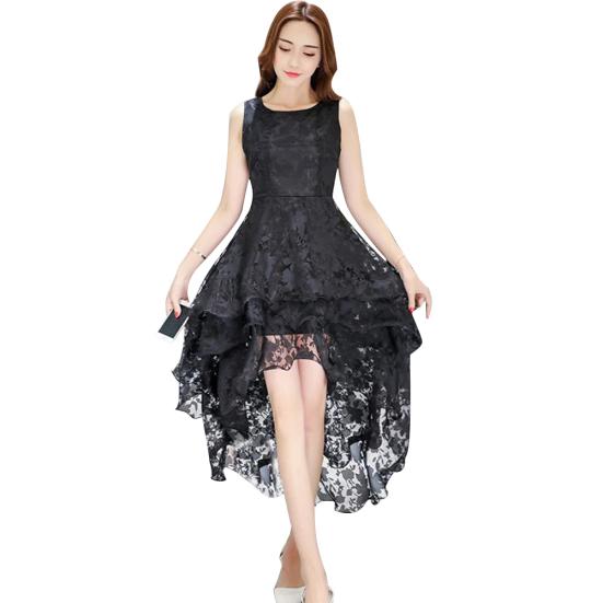 Women Elegant O Neck Sleeveless Waist Tight Swallow-tailed Hem Party Midi Dress