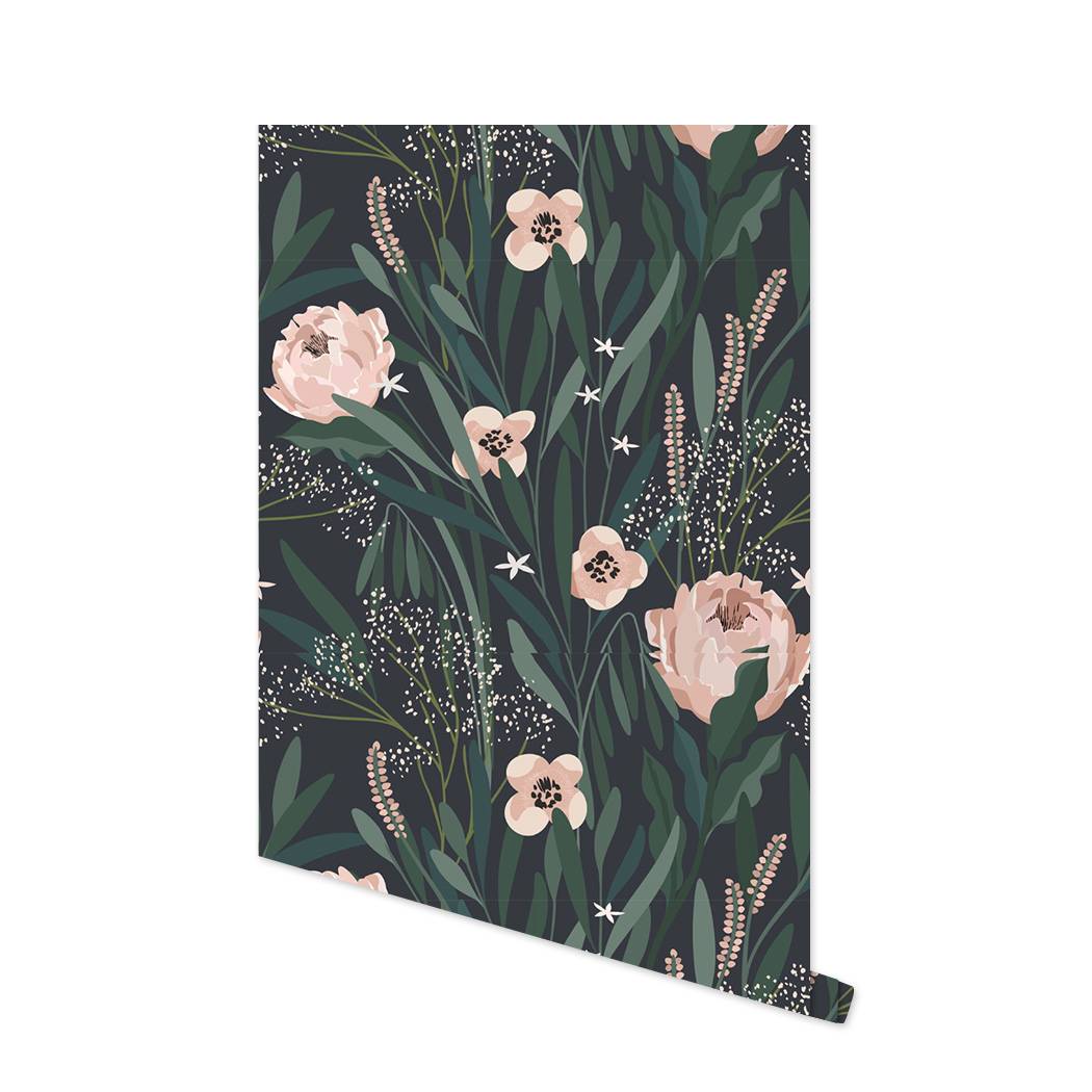 

Бохо Розовые Цветочные Обои Самоклеящиеся Обои Зеленый Лист Съемная Контактная Бумага для Ванной Кухни 2mx45cm