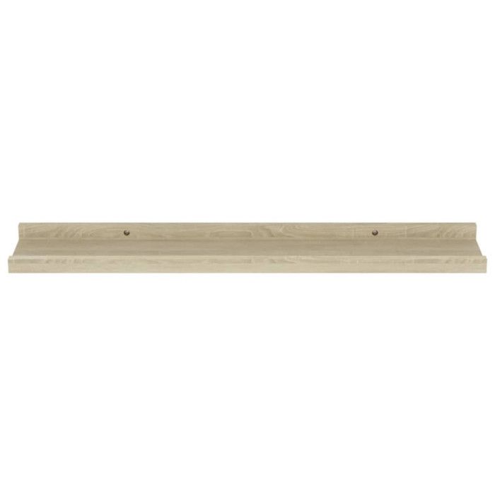 VidaXL Étagères murales 2 pcs Chêne Sonoma 60x9x3 cm