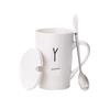 Ceramic Mug with Lid and Spoon